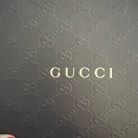 NEW Authentic Gucci Allover Embossed Brown Logo Empty box 7.5x7.5x3.5 - Picture 3 of 8
